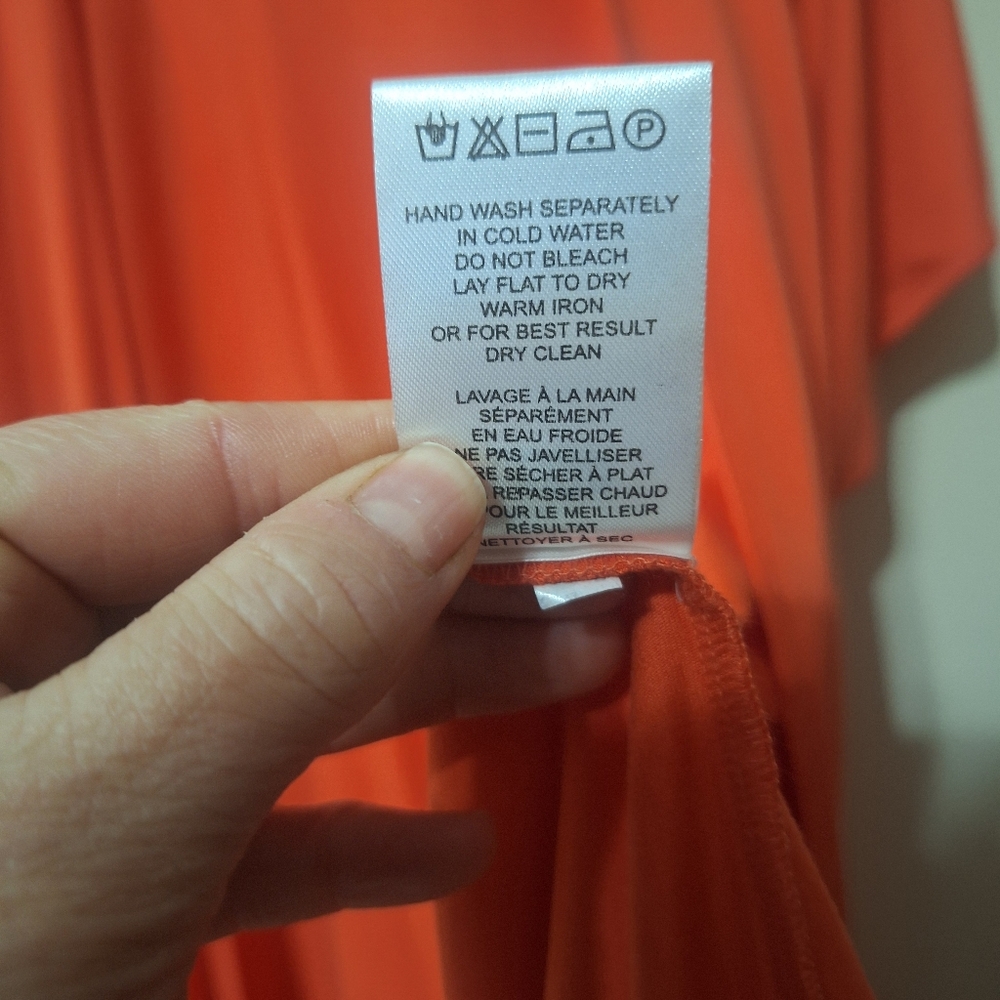 Papillon Bamboo Open Front Batwing Cardigan Orange Red Medium - Picture 6 of 8